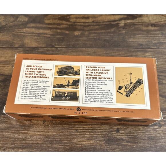 Vintage Tyco HO Boston and Maine BM No. 12608 Blue Hopper Car In Original Box - Picture 2 of 6